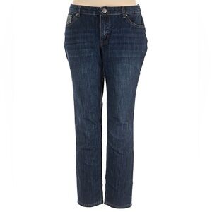 NWOT Christopher & Banks Embellished Straight Leg Jeans Size 12